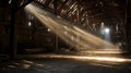 wooden inside old barn Royalty Free Stock Photo