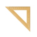 Wooden isosceles triangle ruler