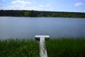 Wooden jetty on a beautiful lake Royalty Free Stock Photo