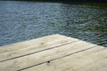 Wooden jetty on a beautiful lake Royalty Free Stock Photo