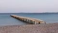 Wooden jetty at Ipsos beach Royalty Free Stock Photo