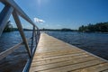 Wooden pier on lake Rosseau, Ontario, Canada Royalty Free Stock Photo
