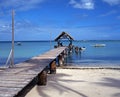 Wooden jetty at Pigeon Point, Tobago.