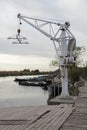 Wooden jetty of the port of Catarroja Royalty Free Stock Photo