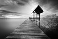 Wooden jetty and the sea