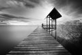 Wooden jetty and the sea Royalty Free Stock Photo