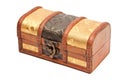 Wooden jewellery box isolated