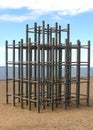 Wooden Jungle Gym on Beach Royalty Free Stock Photo