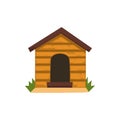 Wooden kennel vector Illustration on a white background