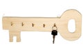 Wooden key holder Royalty Free Stock Photo