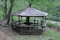 Wooden kiosk in mountain, Campania, Southern Italy