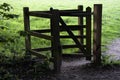Wooden kissing gate Royalty Free Stock Photo