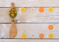 Wooden kitchen background Royalty Free Stock Photo