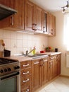 Wooden kitchen cupboards