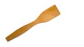 Wooden kitchen spatula on a white background Royalty Free Stock Photo