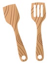 Wooden kitchen spatulas, icon