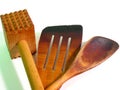 Wooden kitchen tools (close-up) Royalty Free Stock Photo
