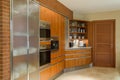 Wooden kitchen unit Royalty Free Stock Photo