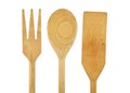 Wooden kitchen utensils set Royalty Free Stock Photo