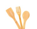 Wooden kitchen utensils set. Royalty Free Stock Photo