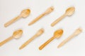 Wooden kitchen utensils on white background top view pattern Royalty Free Stock Photo