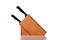 Wooden Knife Block Royalty Free Stock Photo