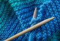 Wooden Knitting Needles And Yarn Royalty Free Stock Photo