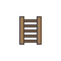 Wooden ladder filled outline icon Royalty Free Stock Photo