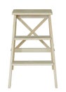 Wooden ladder isolated on white Royalty Free Stock Photo