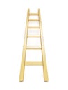 Wooden ladder near white wall