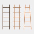 Wooden ladder set Royalty Free Stock Photo