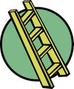 Wooden ladder vector illustration