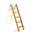 Wooden ladders isolated on white Royalty Free Stock Photo