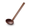 A wooden ladle placed on a white background Royalty Free Stock Photo