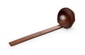 A wooden ladle placed on a white background Royalty Free Stock Photo