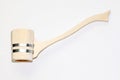 Wooden ladle for the sauna on a white background Royalty Free Stock Photo