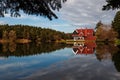 Wooden Lake House in Golcuk National Park Royalty Free Stock Photo