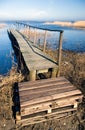 Wooden landing jetty