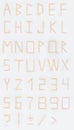 Wooden latters alphabet