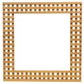 Wooden lattice frame isolated Royalty Free Stock Photo