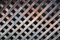 Wooden lattice with a regular pattern