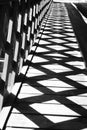 Wooden lattice structure and its shadows