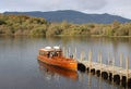 Wooden launch at landing stage, Keswick, Cumbria