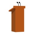 Isolated wooden lectern Royalty Free Stock Photo