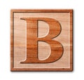 Wooden letter B.