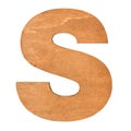 Wooden letter S