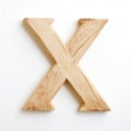 Delicate Wooden Letter X With Clean And Sharp Inking