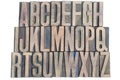 Wooden letterpress alphabet