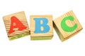 Wooden letters ABC
