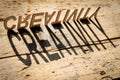 Wooden letters build the word creativity